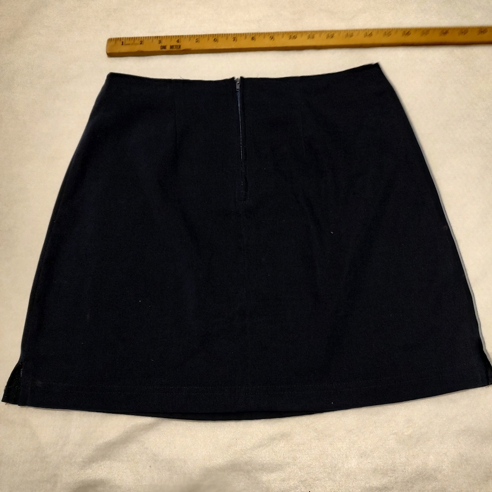 Faux Suede Navy Mini Skirt